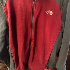 The North Face Vibrant Red and Gray Jacket